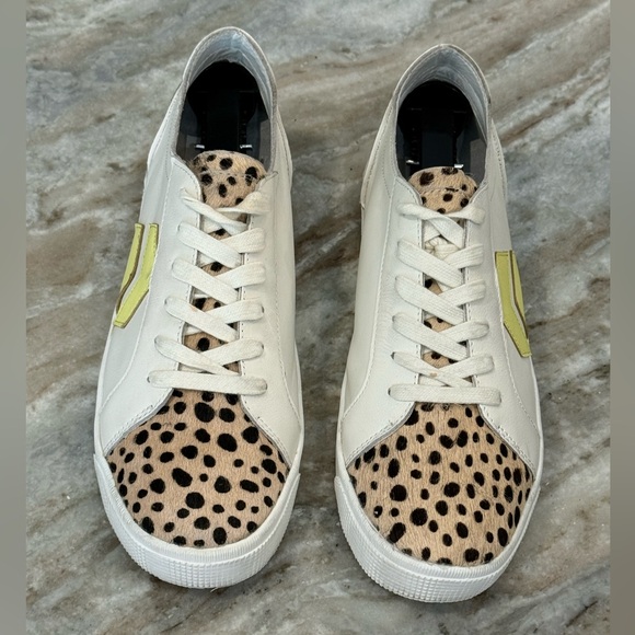 Women’s DOLCE VITA Zaga Calf Hair Leather Sneakers- Size 9 - Picture 4 of 10